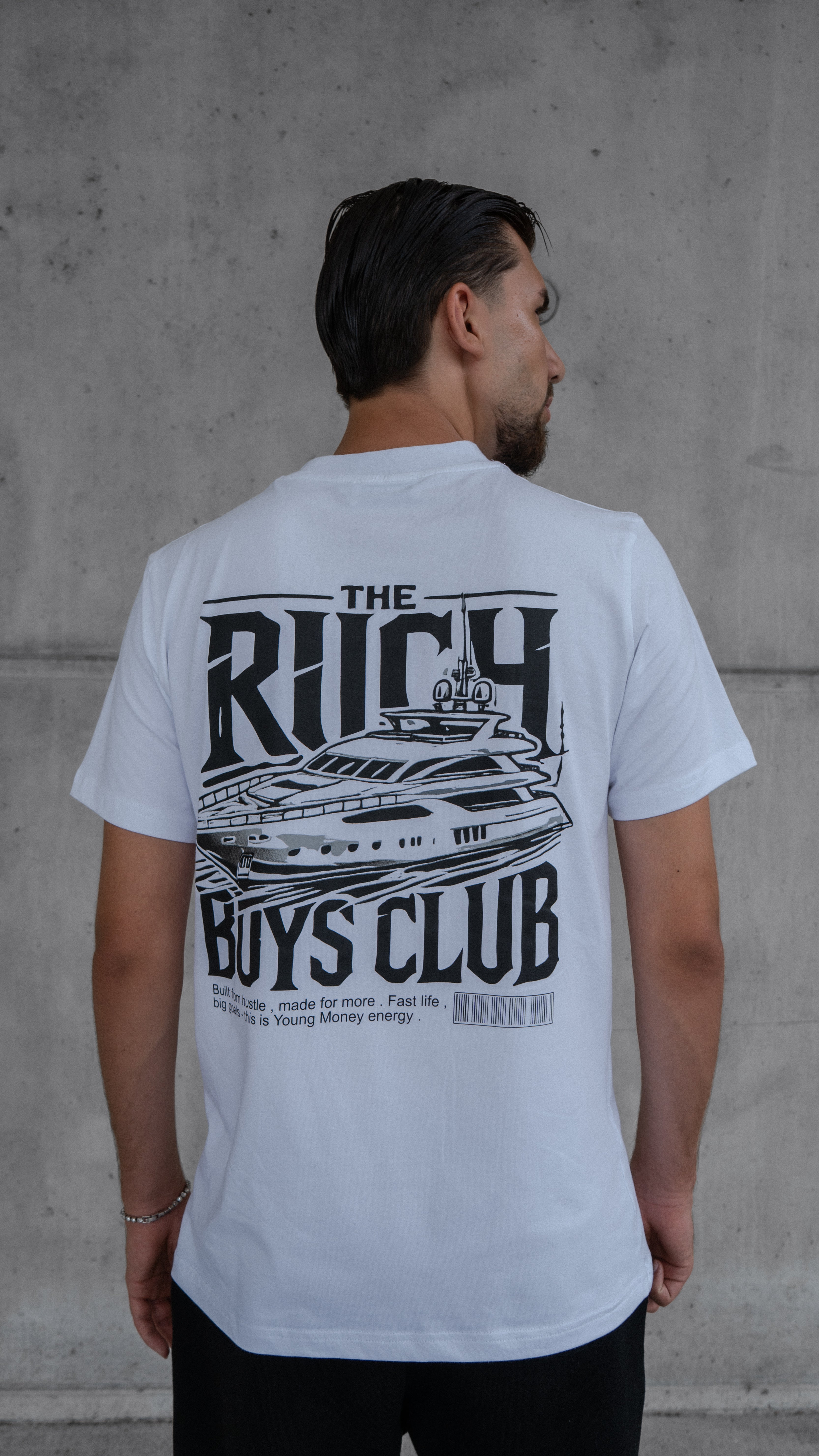 PREMIUM YOUNG MONEY ENERGY OS SHIRT WEIß